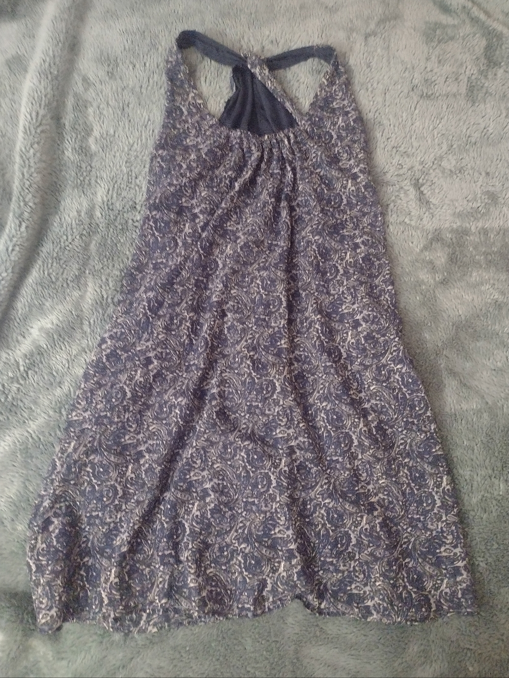 Converse One Star Blue Paisley Print Dress Women's Size Small